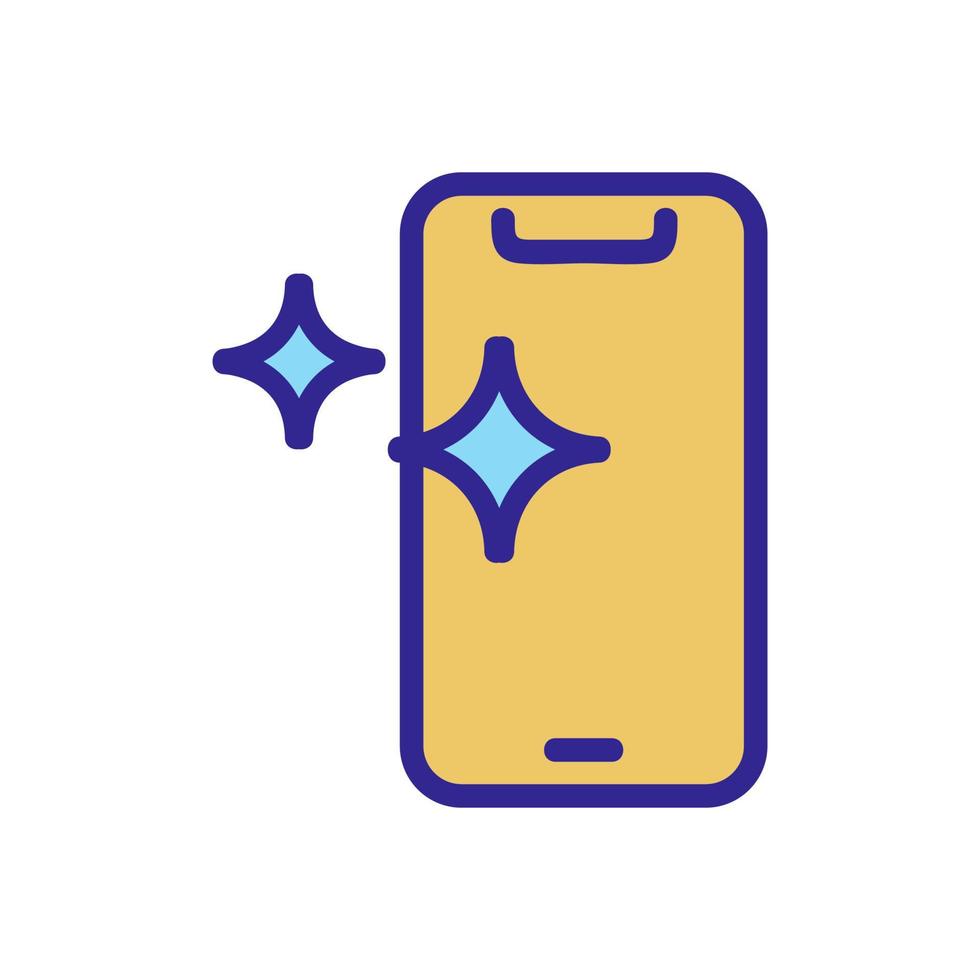 clean phone icon vector outline illustration