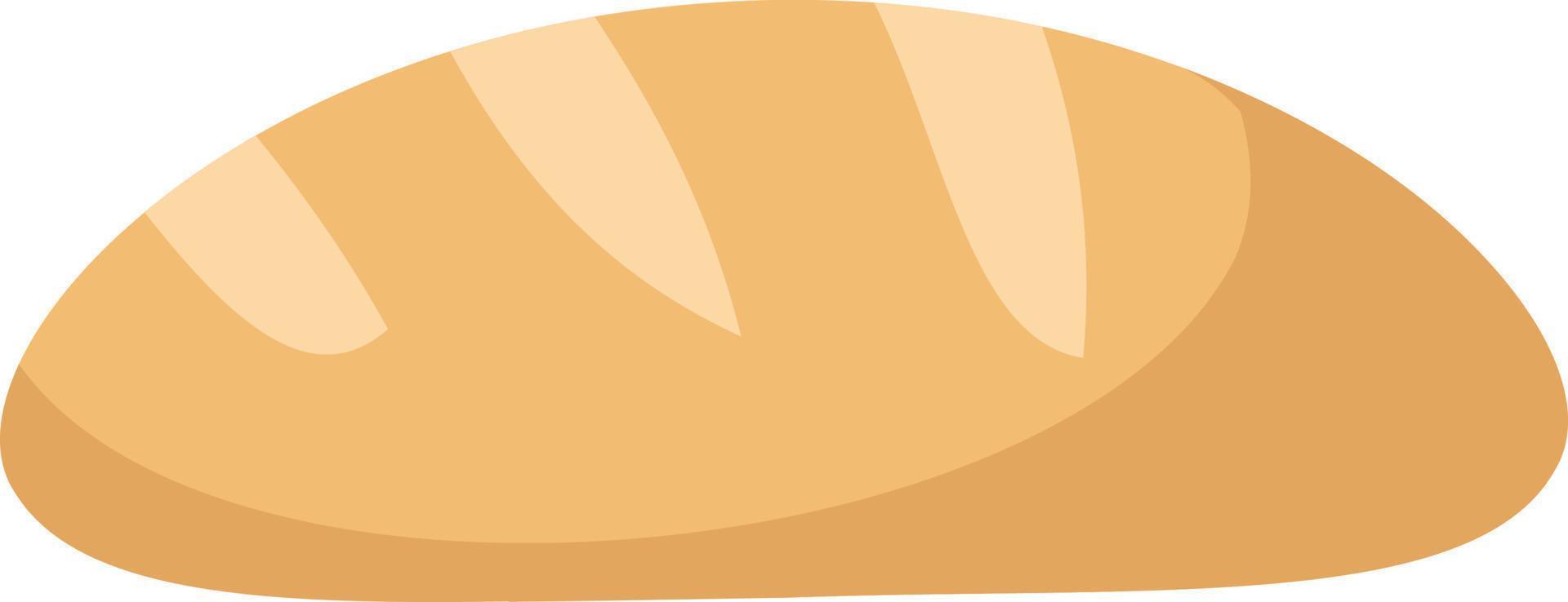 objeto vectorial de color semiplano de pan. producto de panadería fresco. artículo de tamaño completo en blanco. ración saludable y merienda ilustración de estilo de dibujos animados simple para diseño gráfico web y animación vector