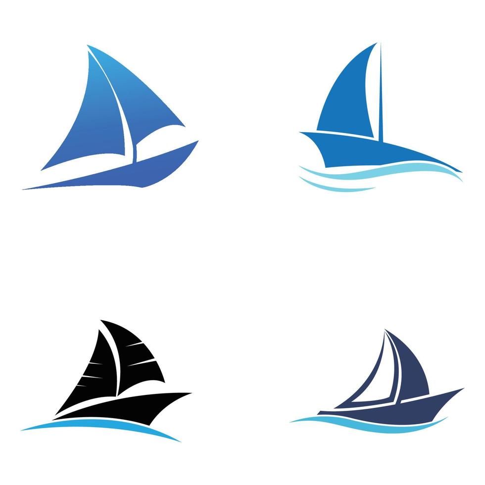 vector de plantilla de logotipo de velero