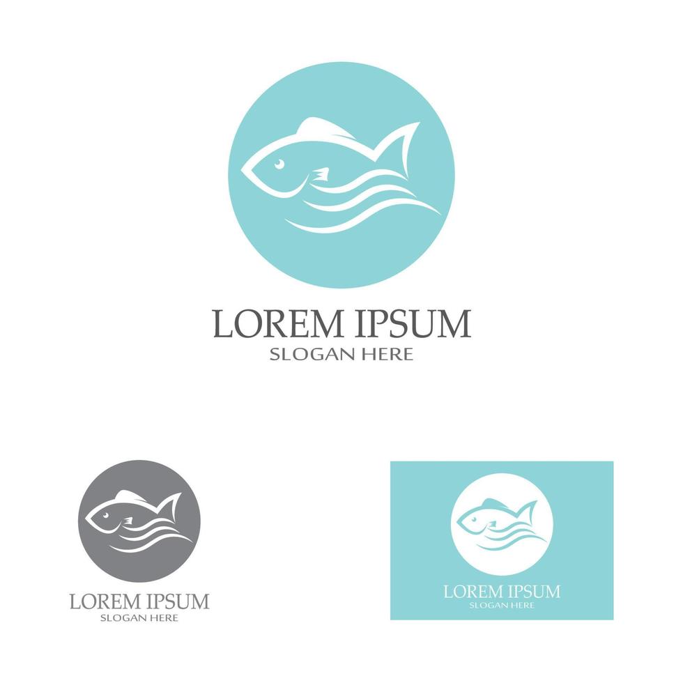 Fish logo template vector