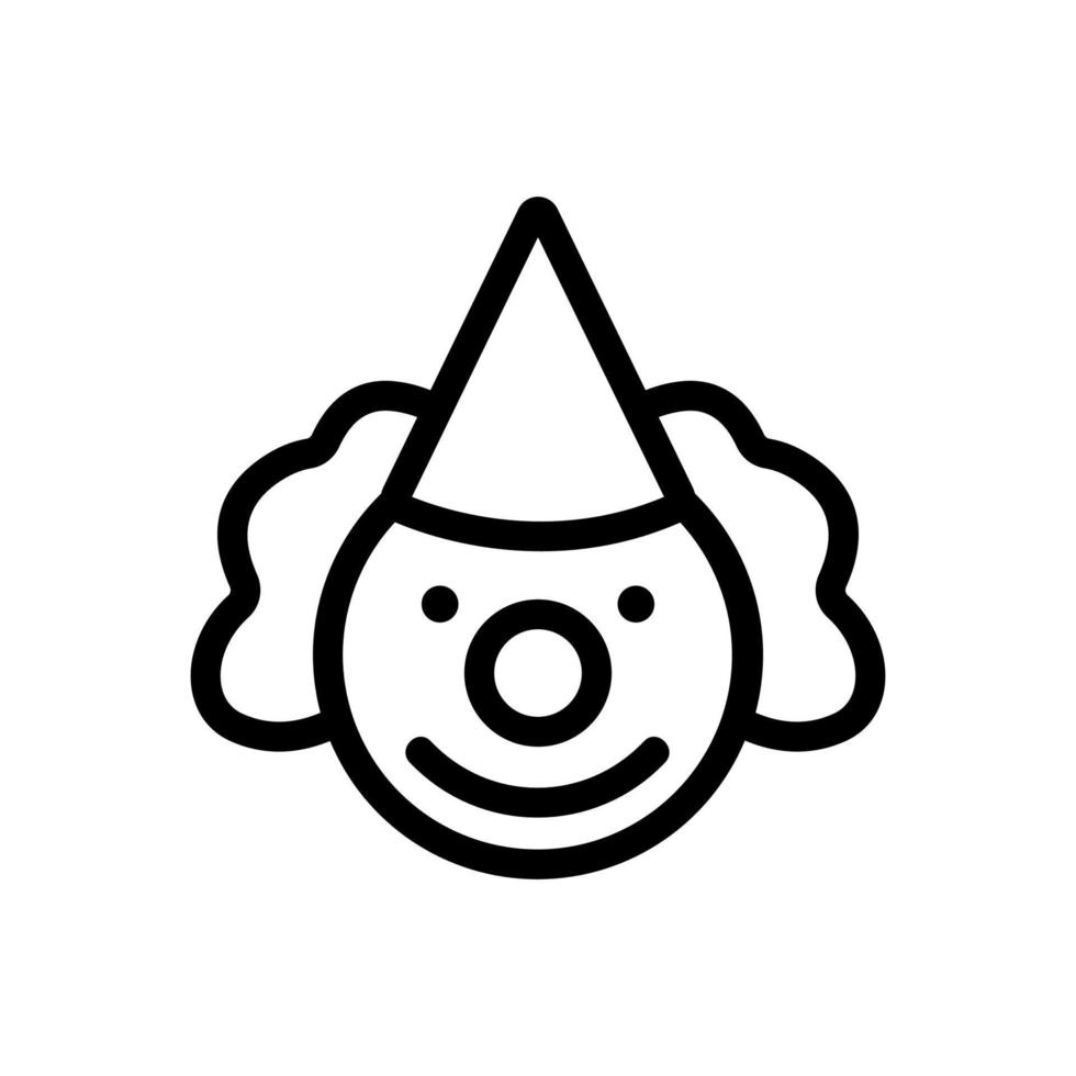 Clown icon vector. Isolated contour symbol illustration vector