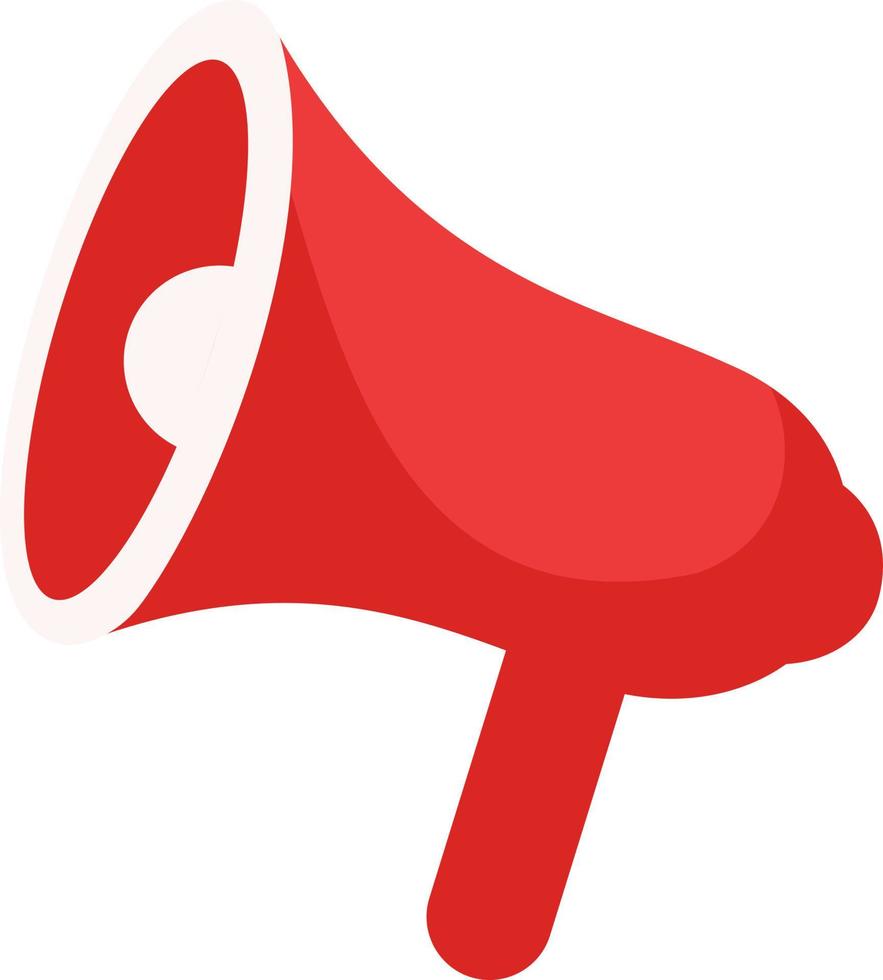 Megaphone semi flat color vector object