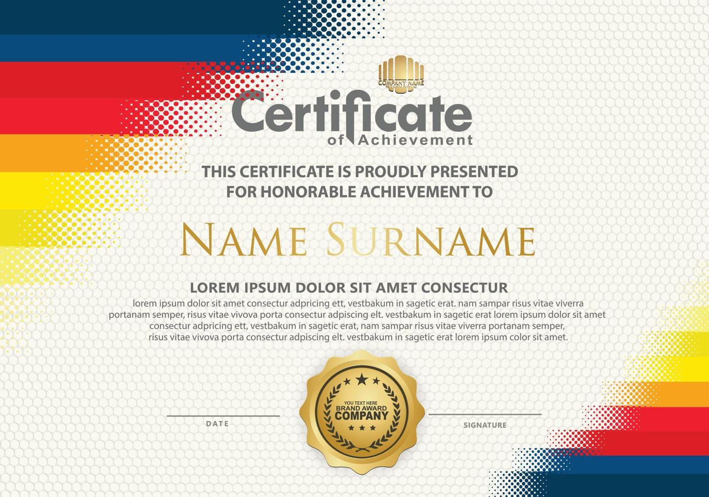 Modern certificate template background. vector illustration