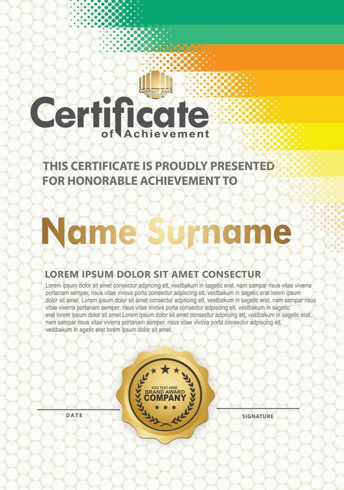 Set certificate template with ribbon stripes ornament and modern texture pattern background. Diploma. Vector illustration for other users