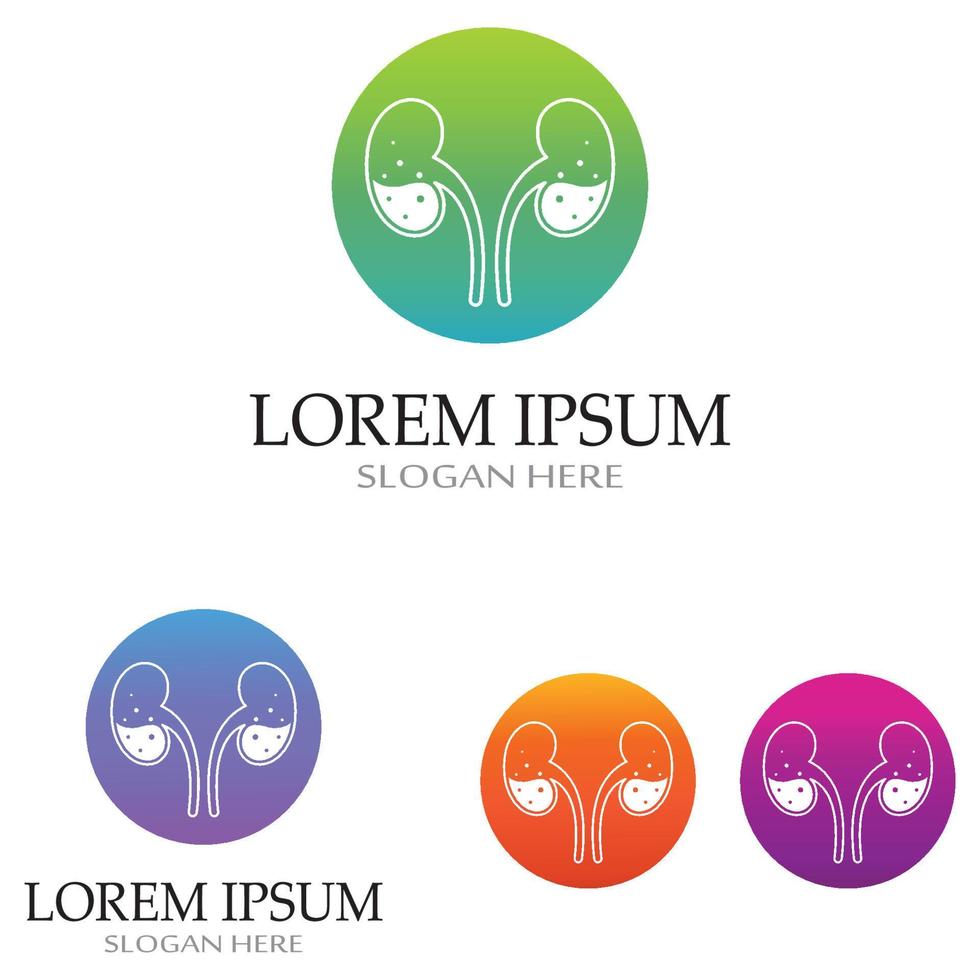 kidney health  logo  vector illusrtation