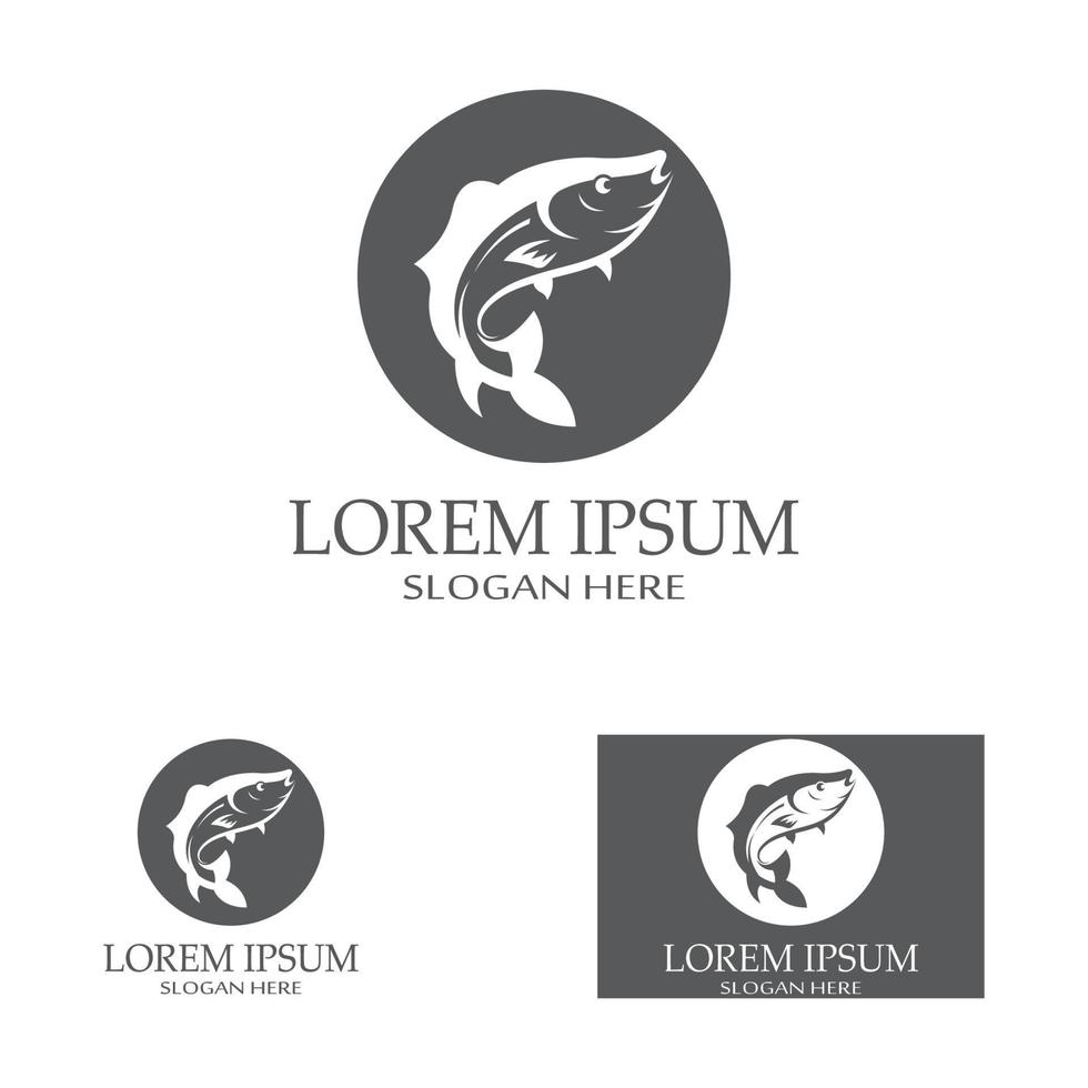Fish logo template vector