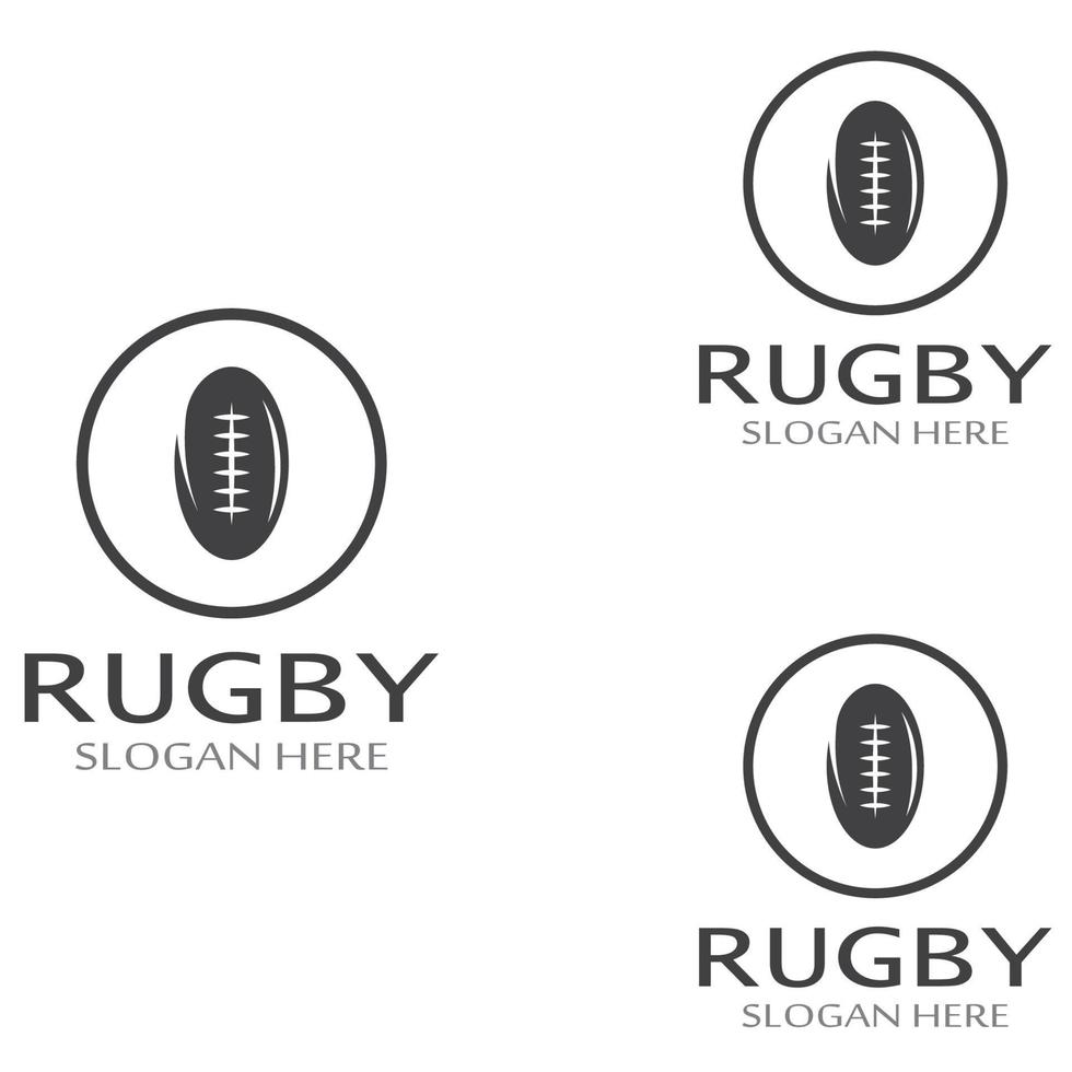 Rugby Ball American Football Icon Vector Logo Template