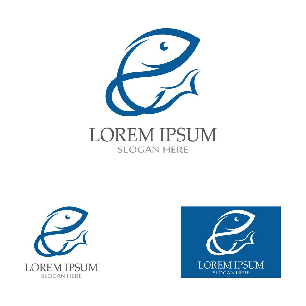 Fish logo template vector