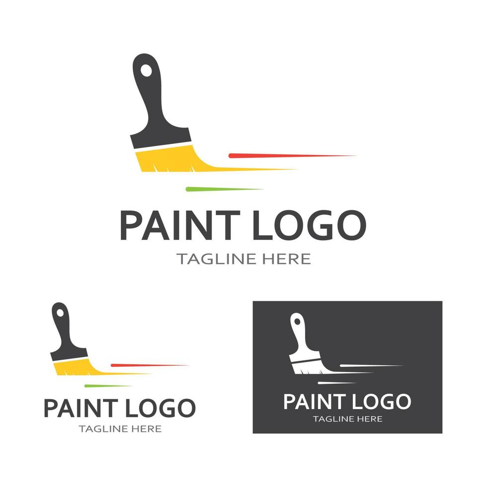 paint brush logo and symbol vector image