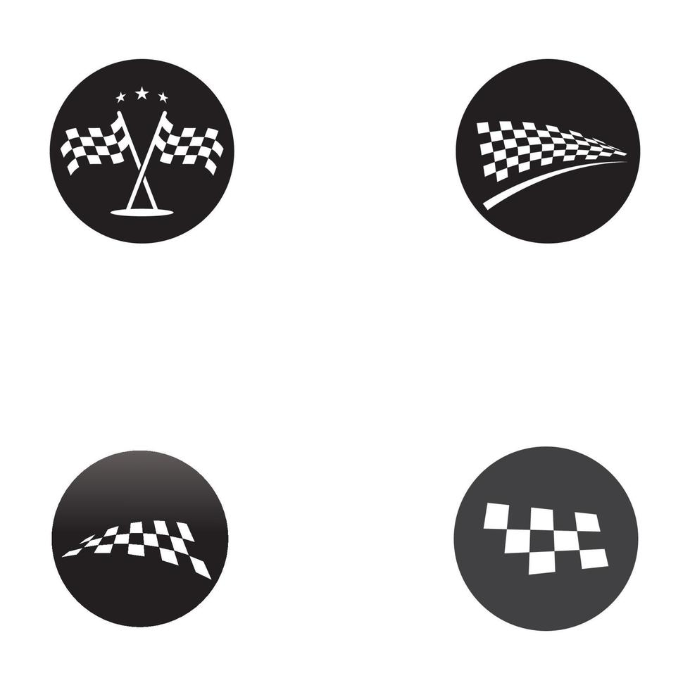 Race flag logo  icon design vector