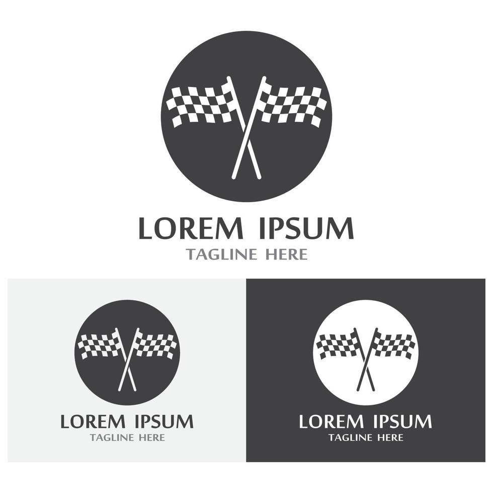 race flag icon logo vektor template vector