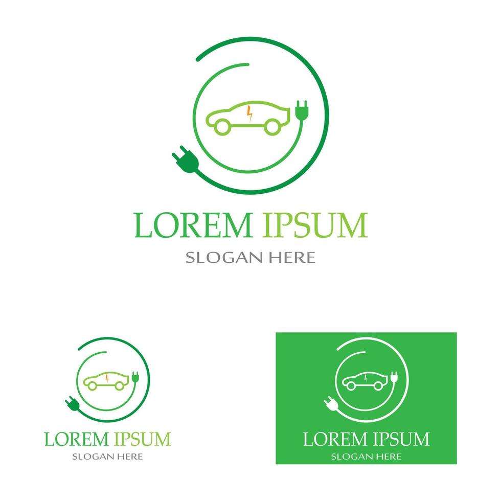 Eco car logo and symbol vector
