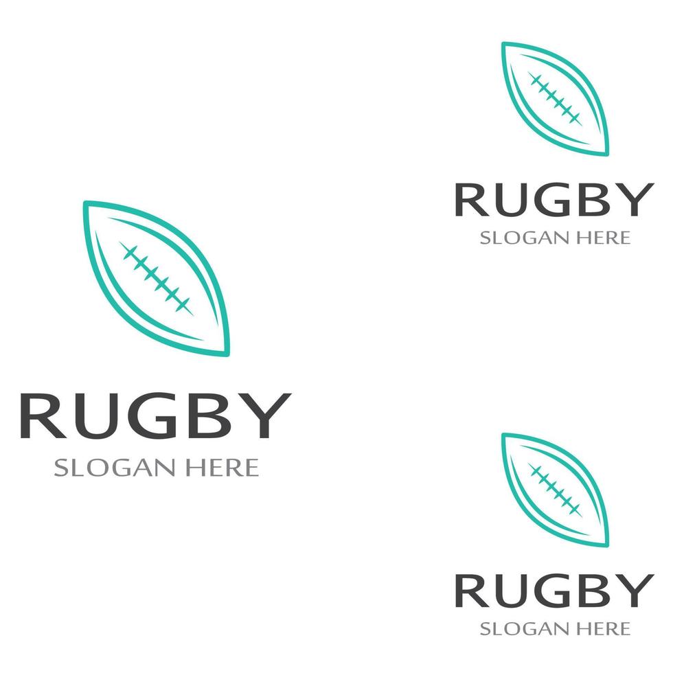 Rugby Ball American Football Icon Vector Logo Template