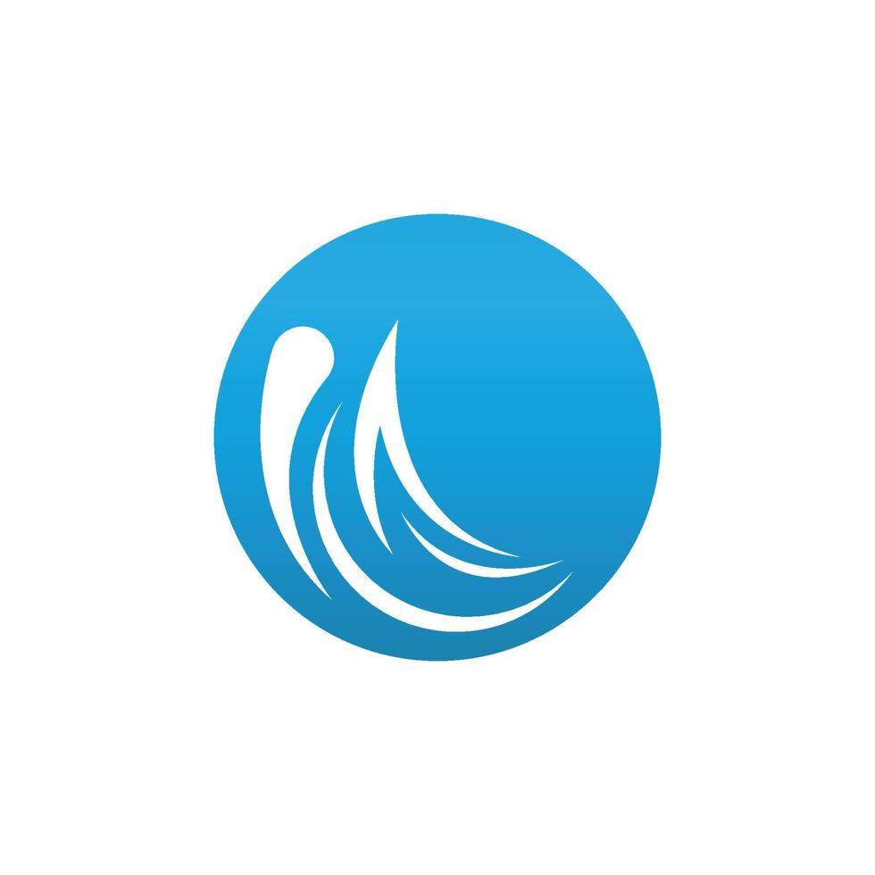 logotipo de onda de agua y logotipo de onda de mar u ondas de agua de playa, con concepto de diseño vectorial. vector