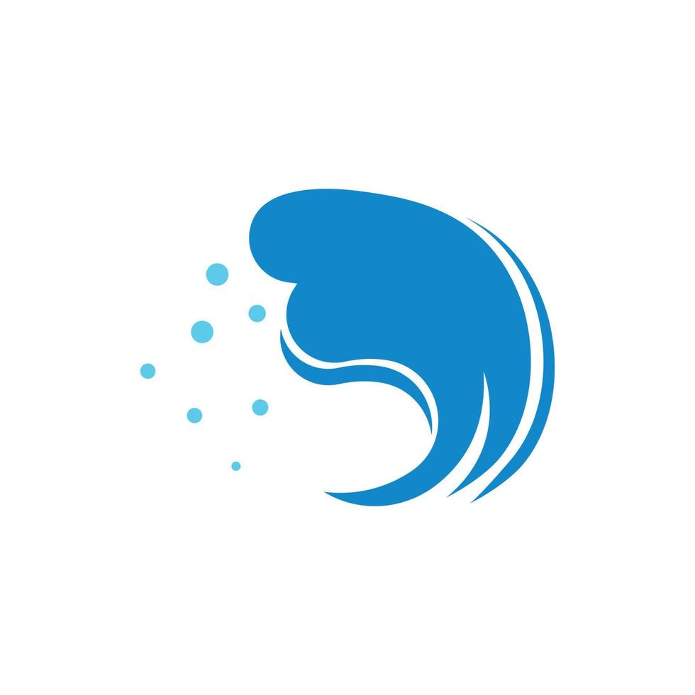 logotipo de onda de agua y logotipo de onda de mar u ondas de agua de playa, con concepto de diseño vectorial. vector