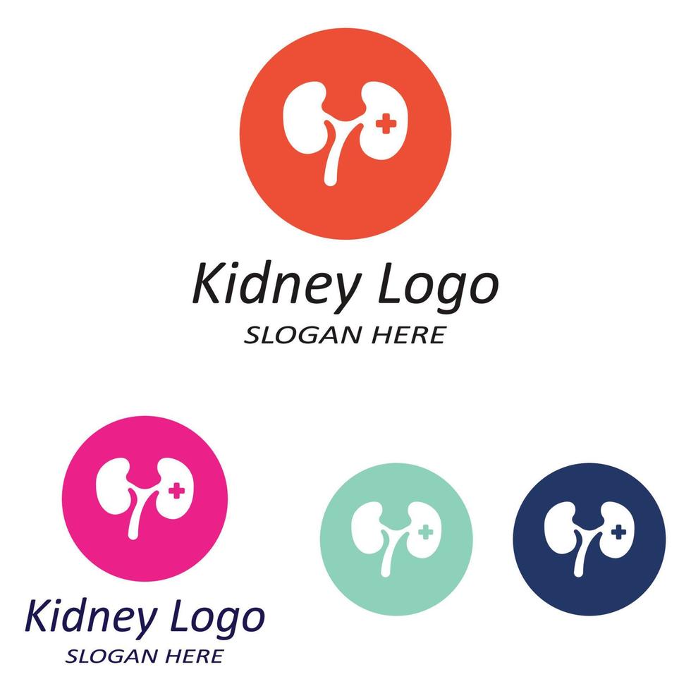 Ilustración de vector de logotipo de salud renal