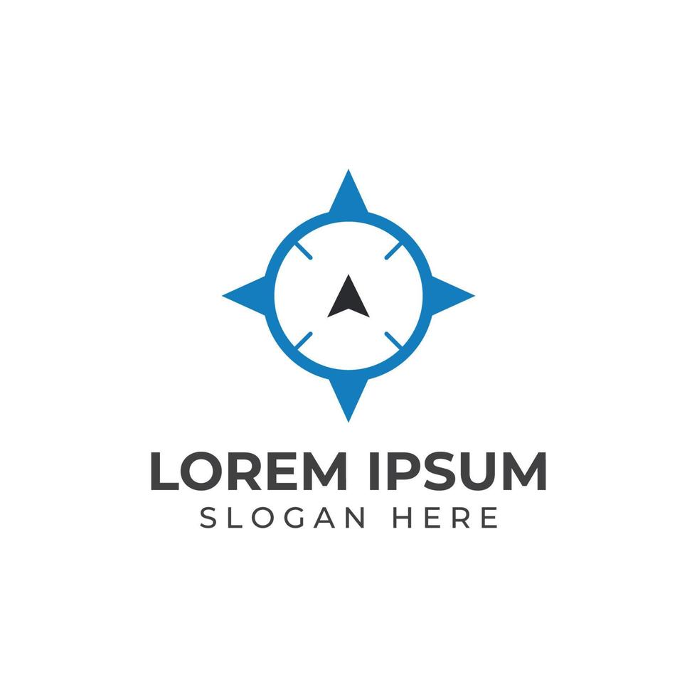 Compass logo, directional guide or pandom. Compass logo icon vector illustration template.