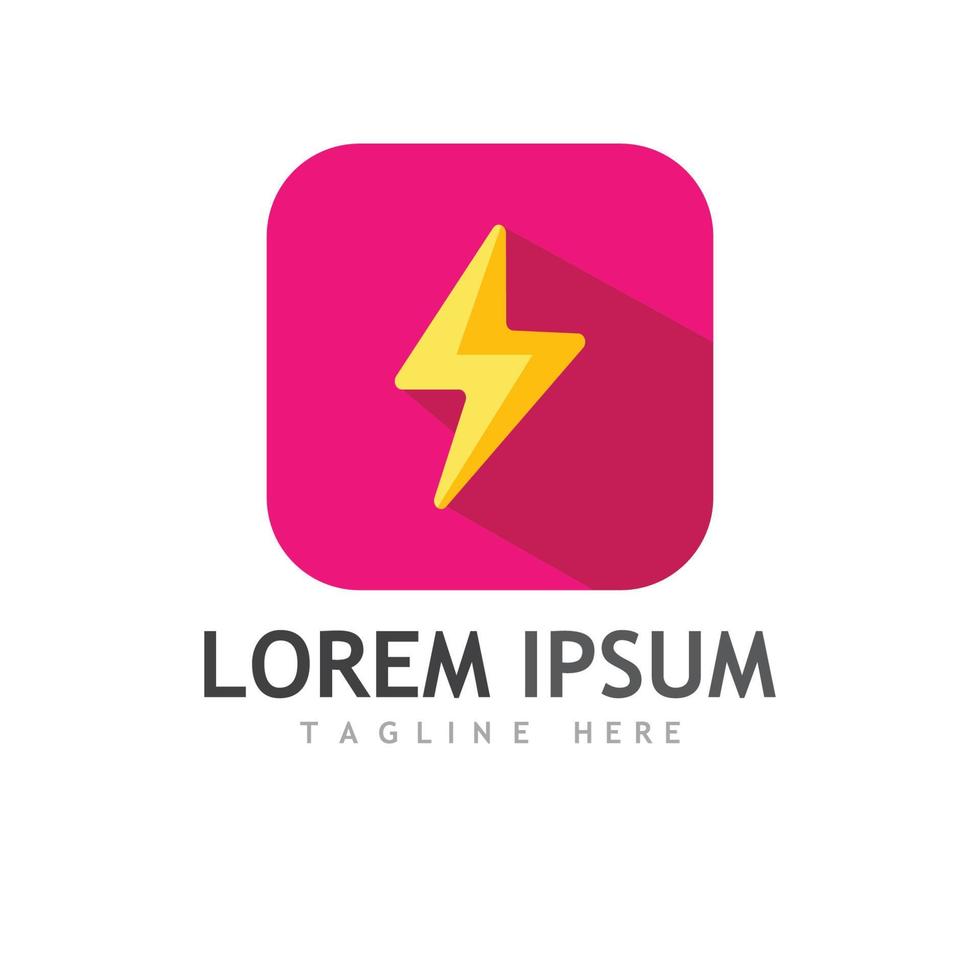 electric lightning logo, using modern vector design concept.