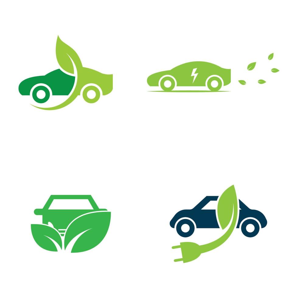 Eco car logo and symbol vector