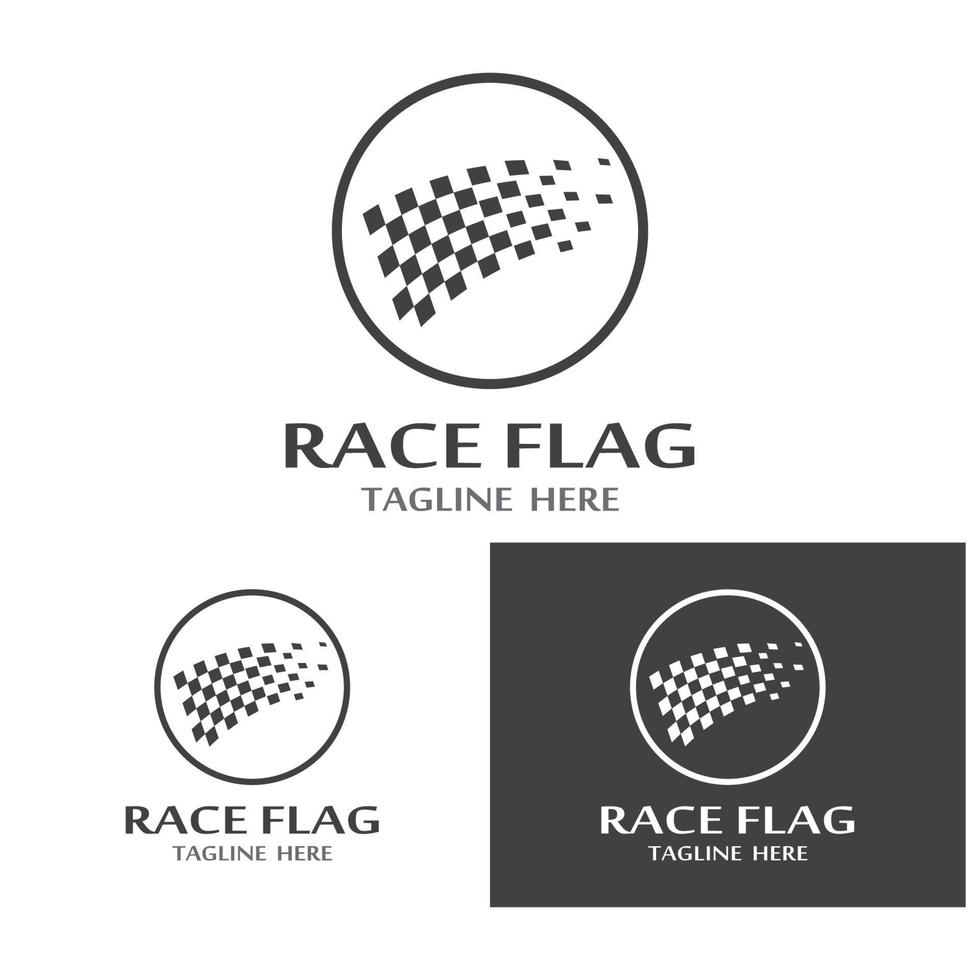 race flag icon logo vektor template vector