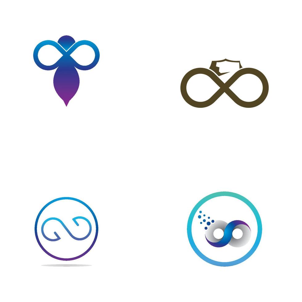 Colorful infinity loop logo vector design.