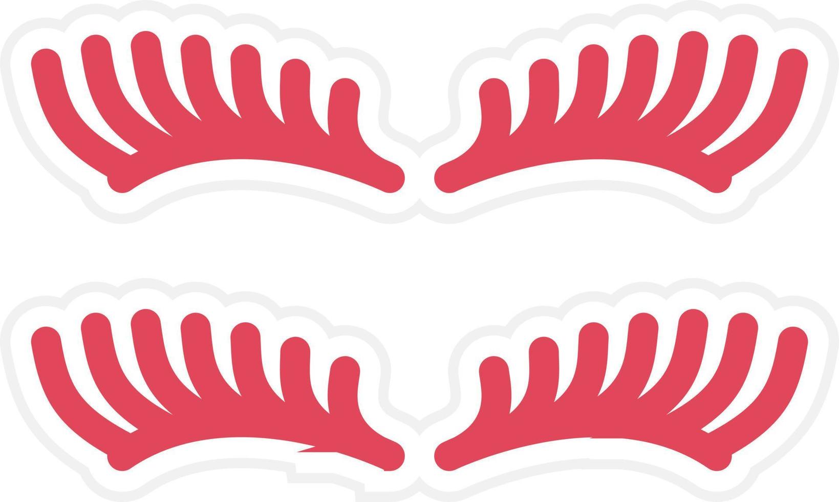 Eyelash Icon Style vector