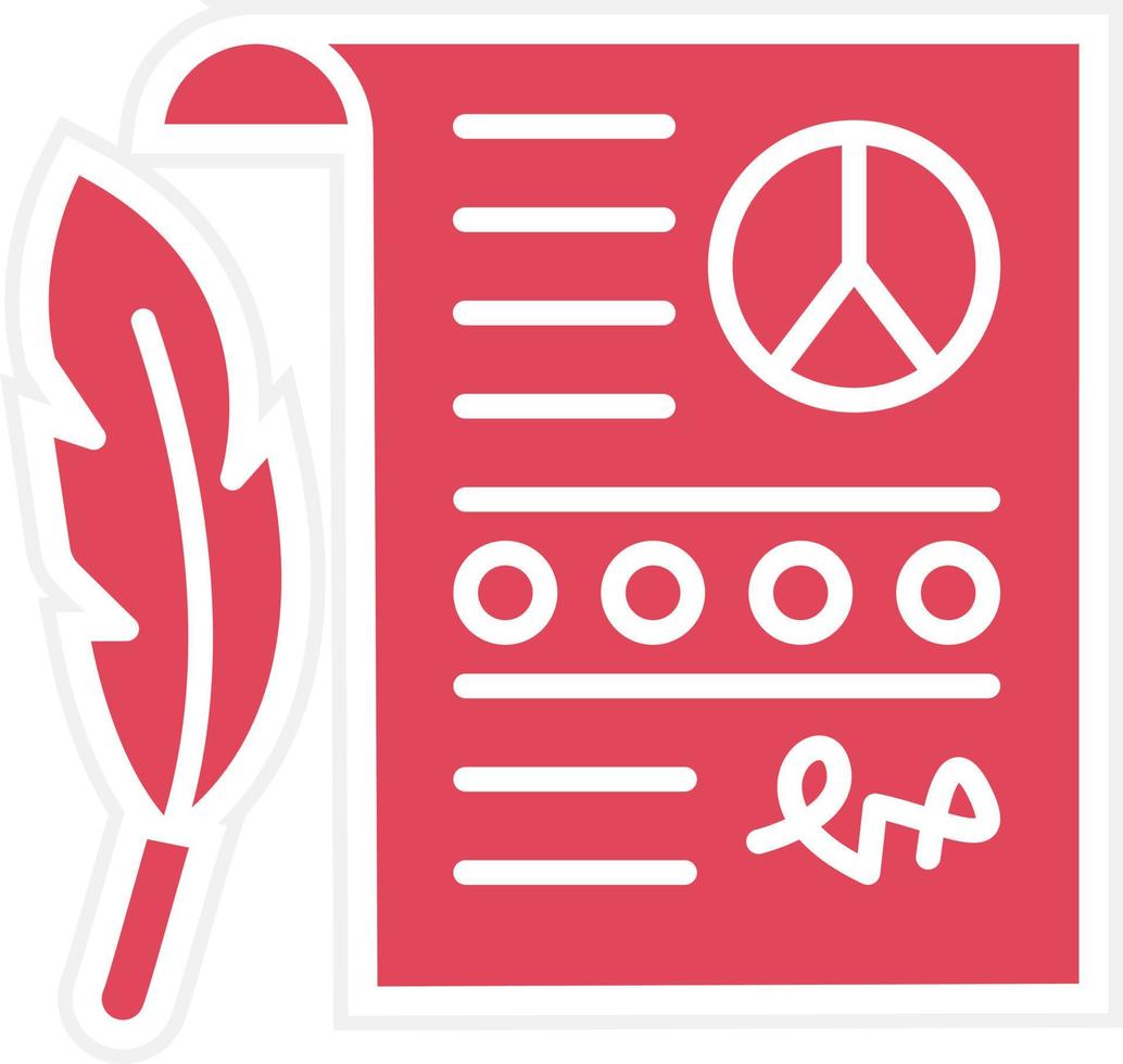 Peace Treaty Icon Style vector