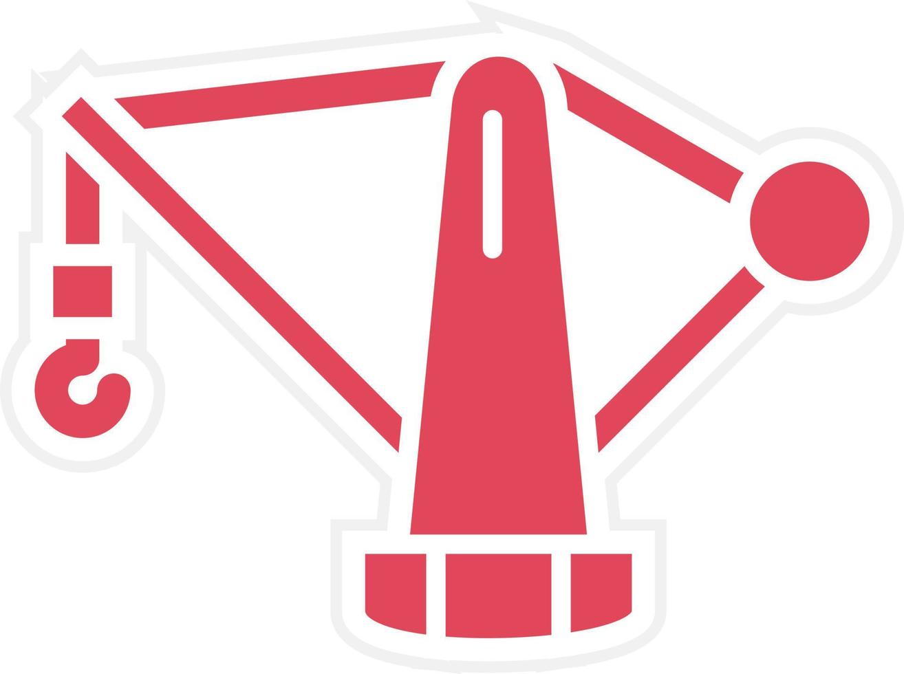 Harbor Crane Icon Style vector