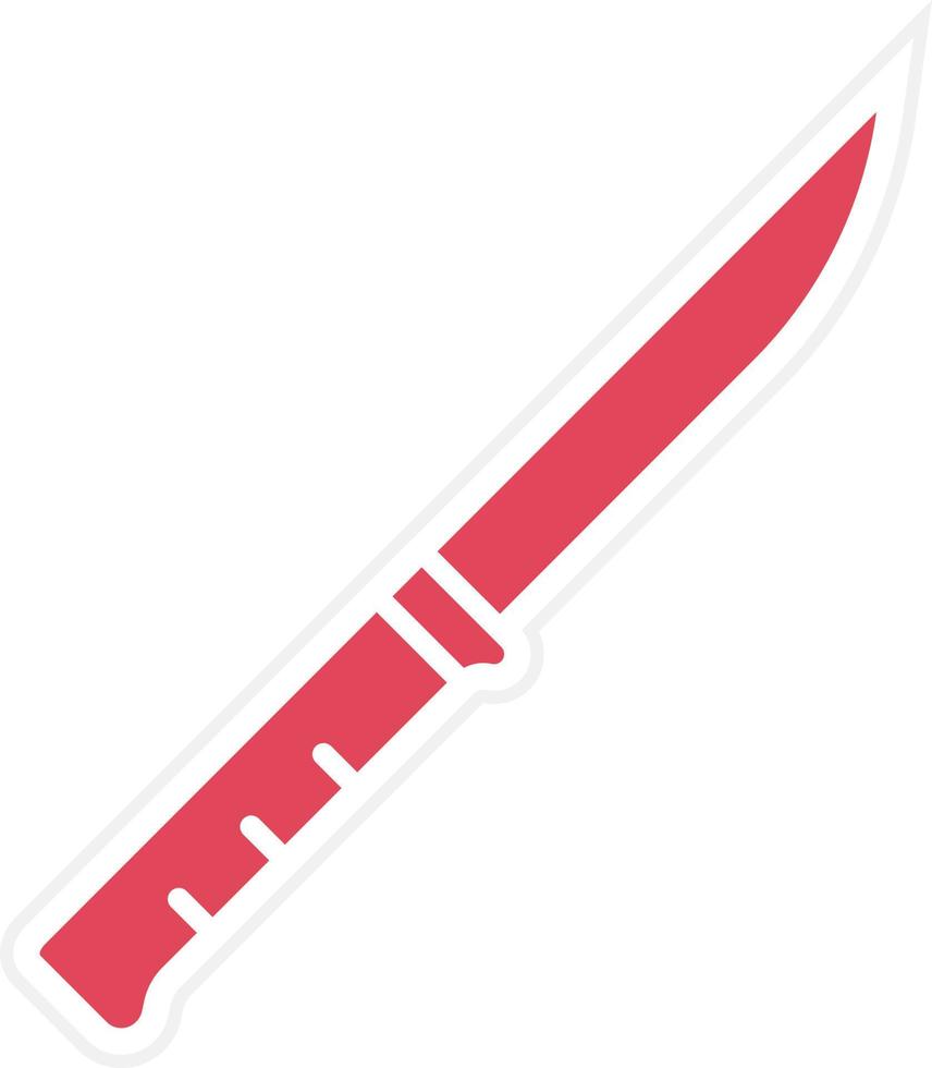 estilo de icono de cuchillo de filete vector