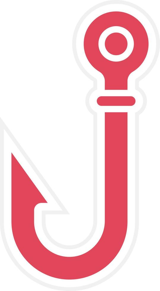 Fish Hook Icon Style vector