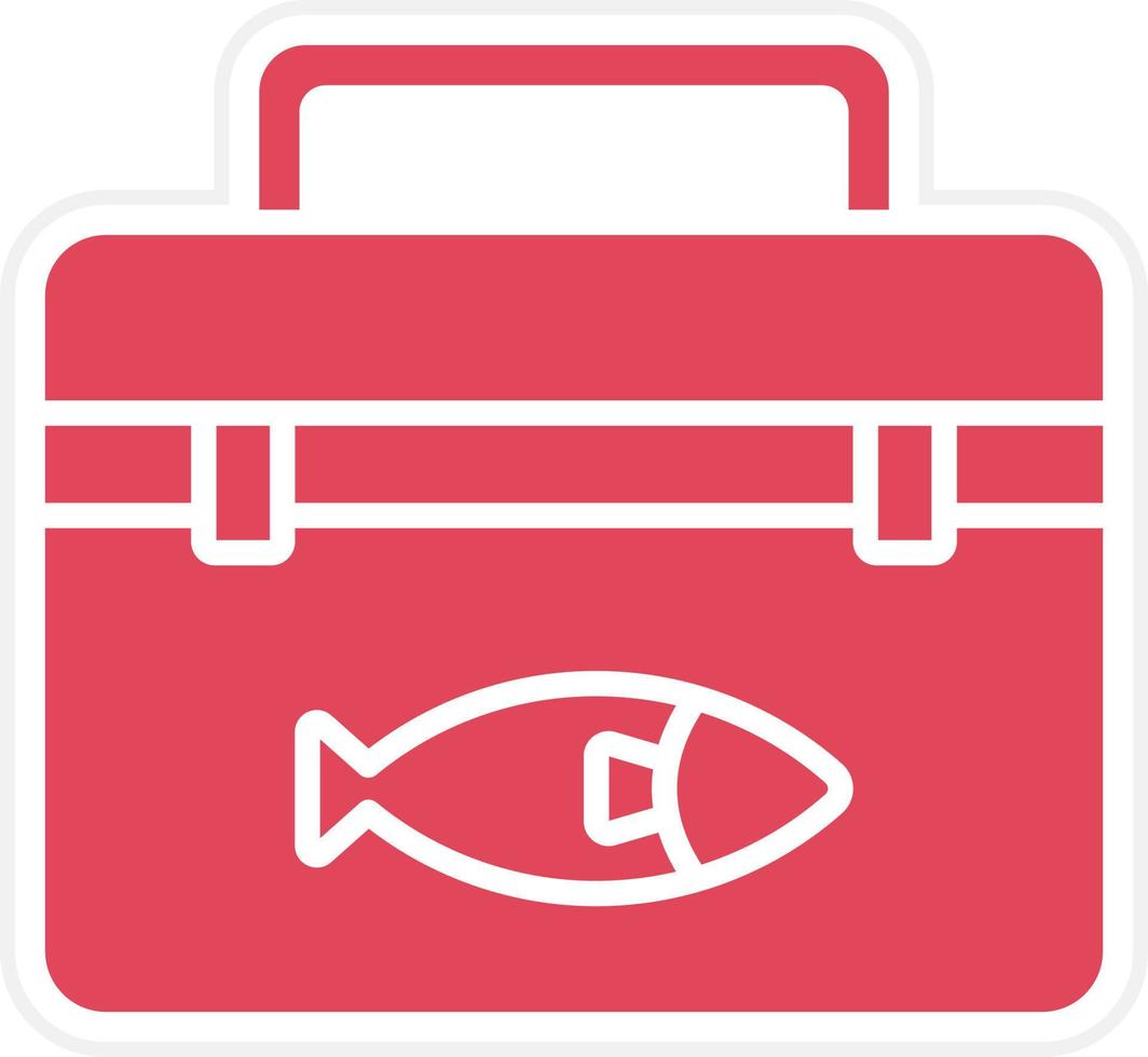 Fish Cooler Icon Style vector