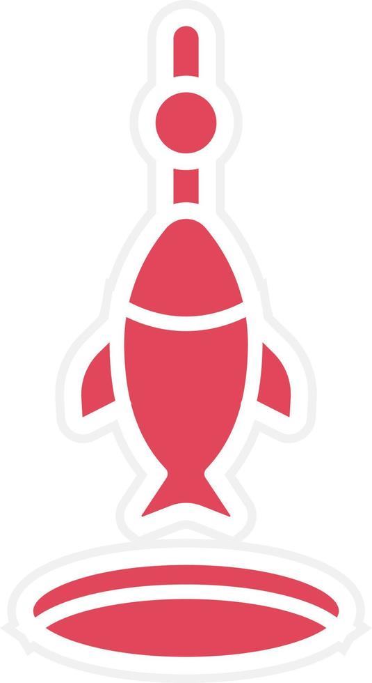 Ice Fishing Icon Style vector