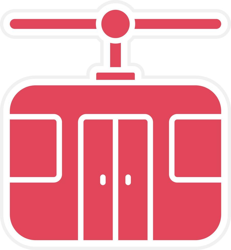 Cable Car Icon Style vector