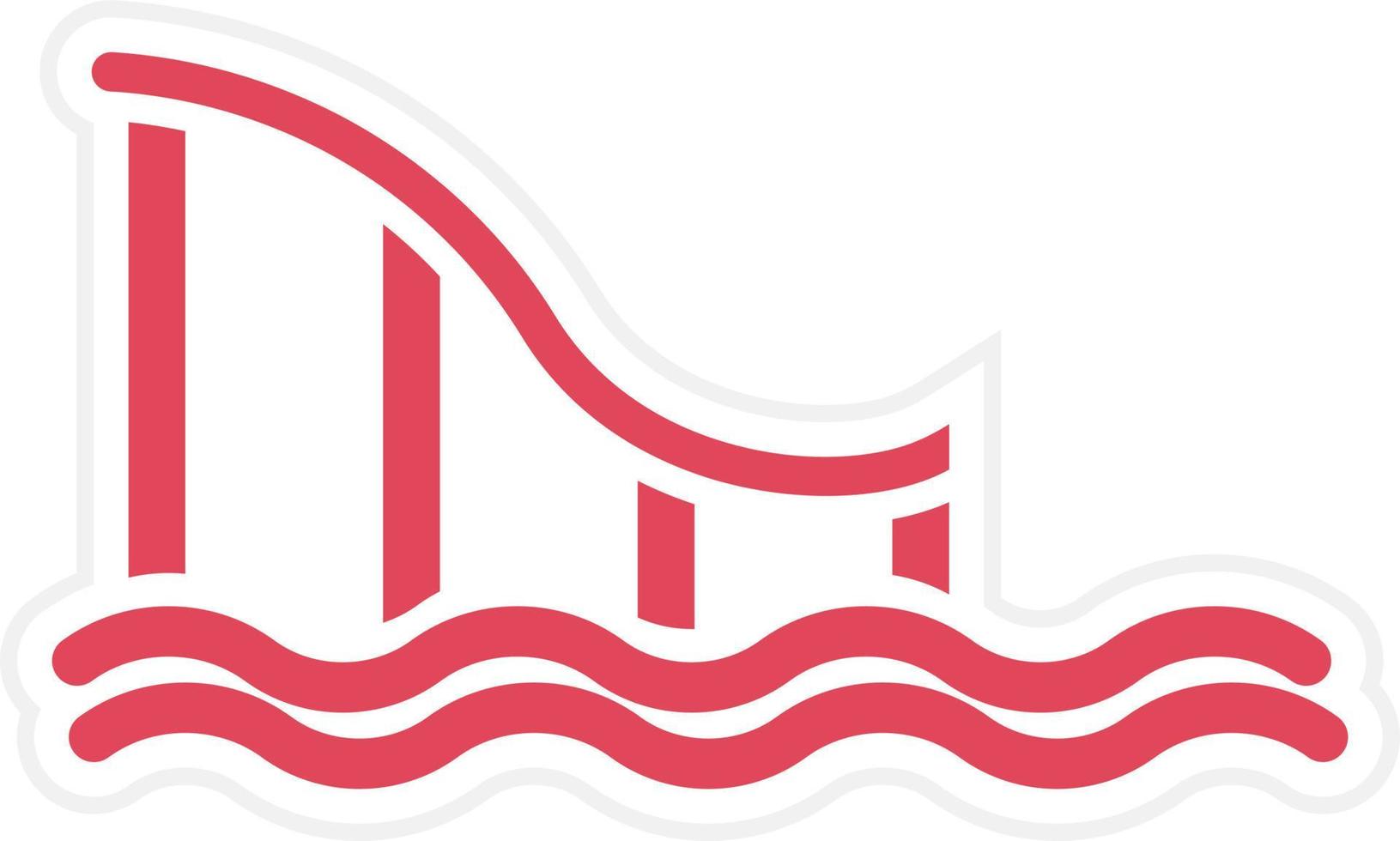Water Slide Icon Style vector