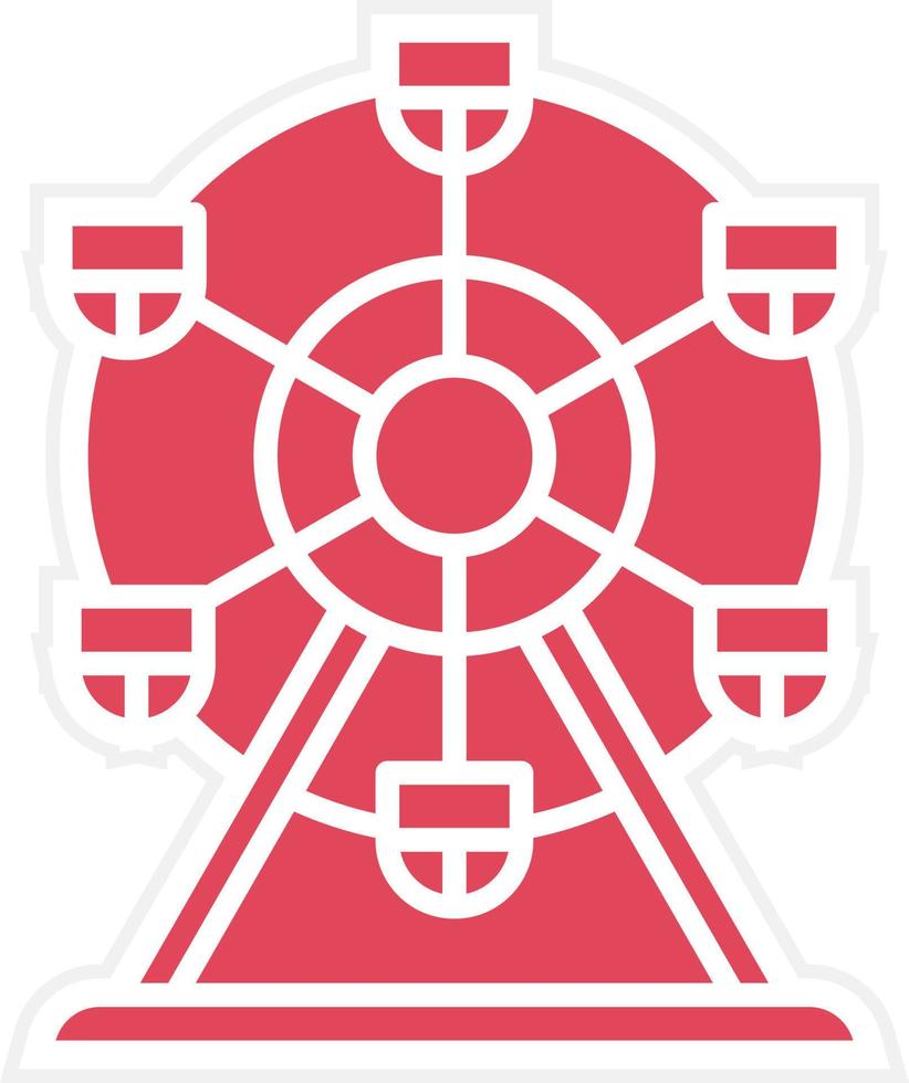 Ferris Wheel Icon Style vector
