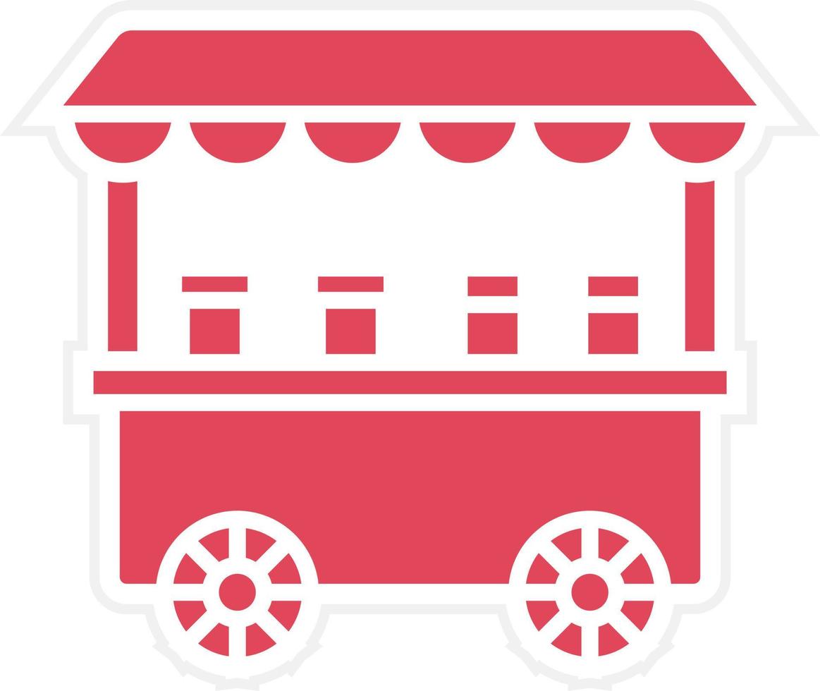 Toffee Apple Stall Icon Style vector