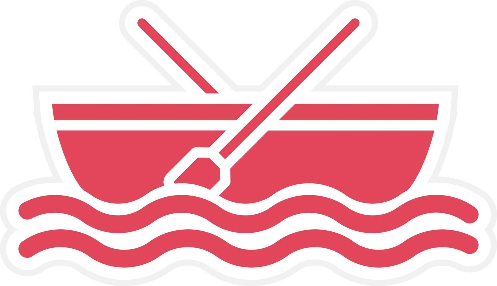 Rowing Boat Icon Style vector