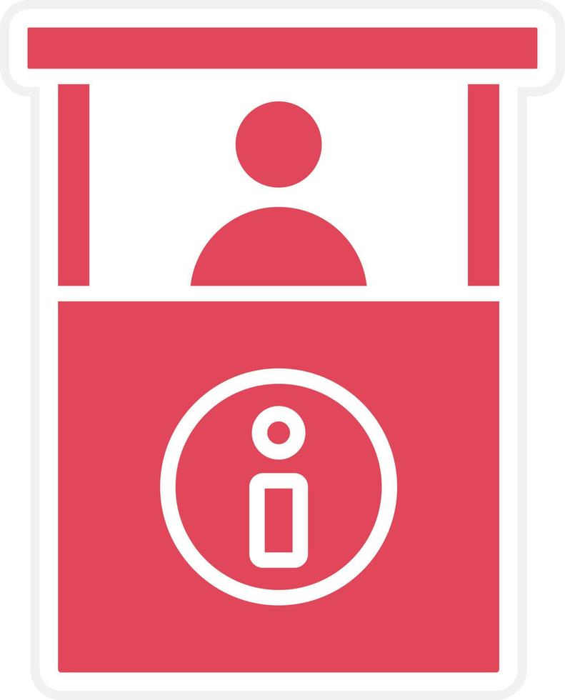 Information Kiosk Icon Style vector