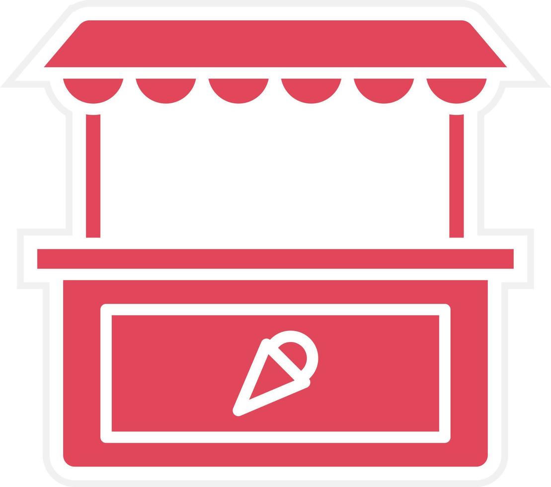 Ice Cream Stall Icon Style vector