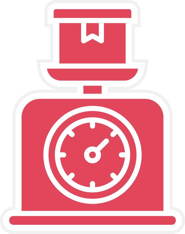 Package Scale Icon Style vector