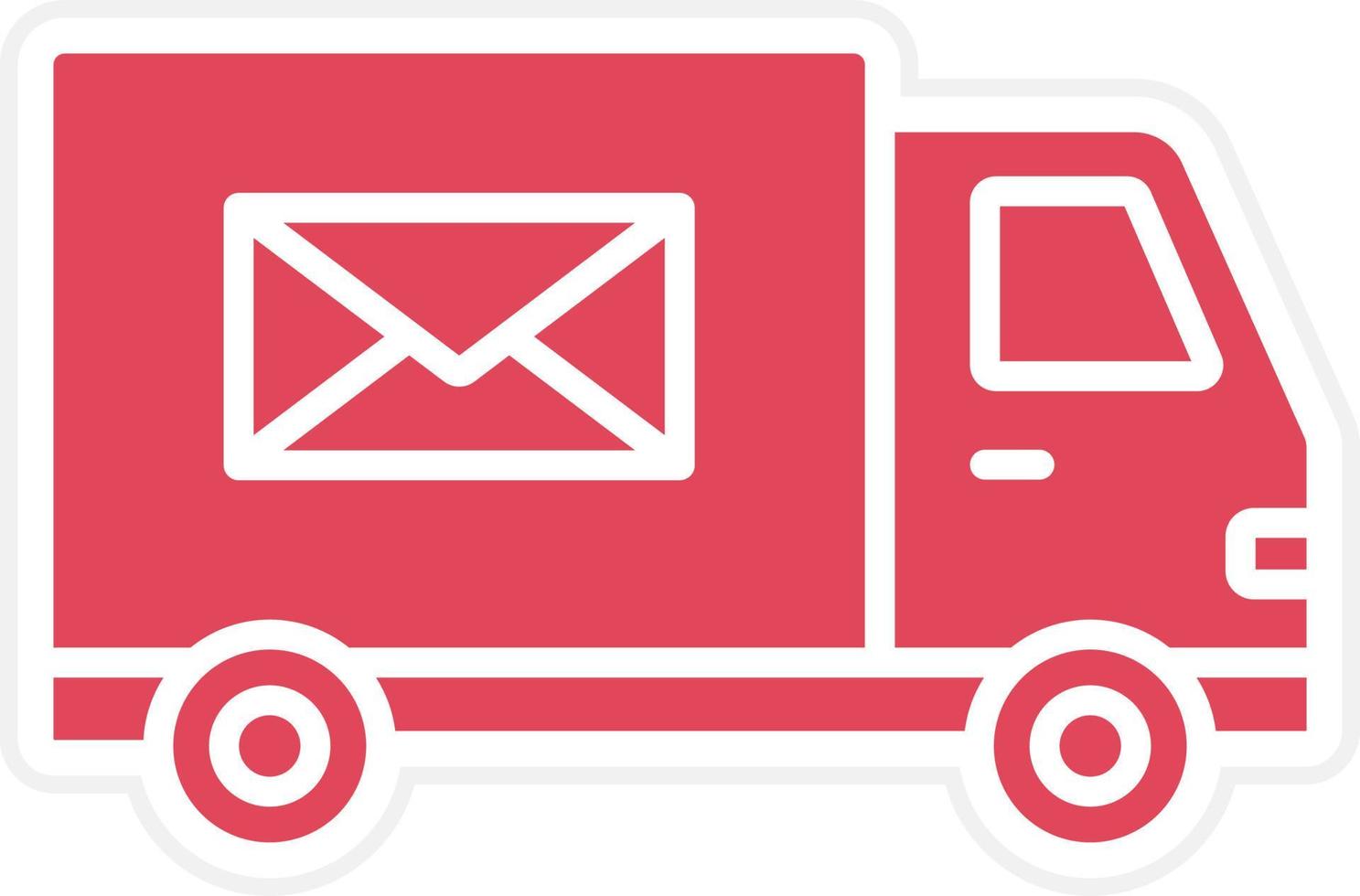 Mail Truck Icon Style vector