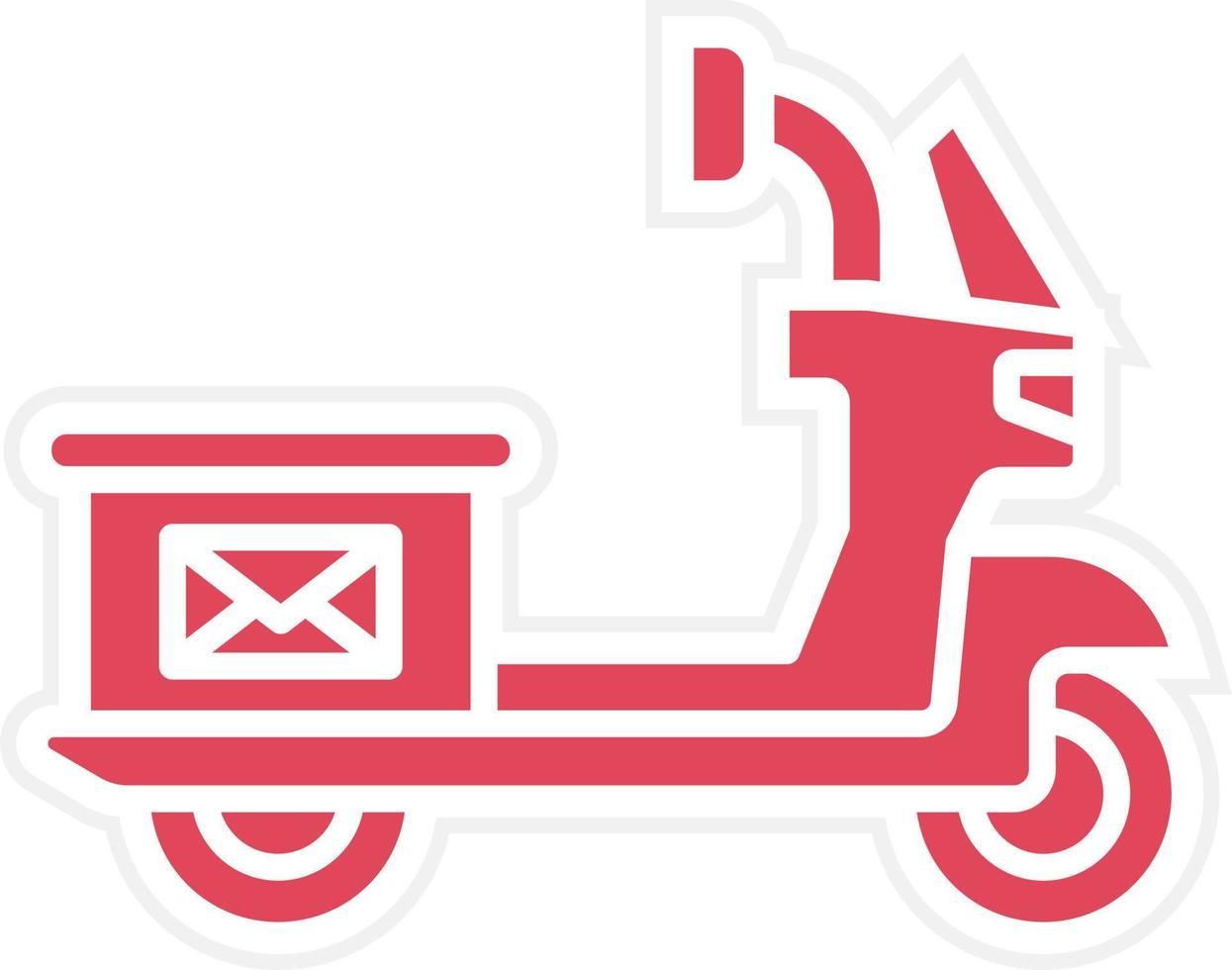 Mail Bike Icon Style vector