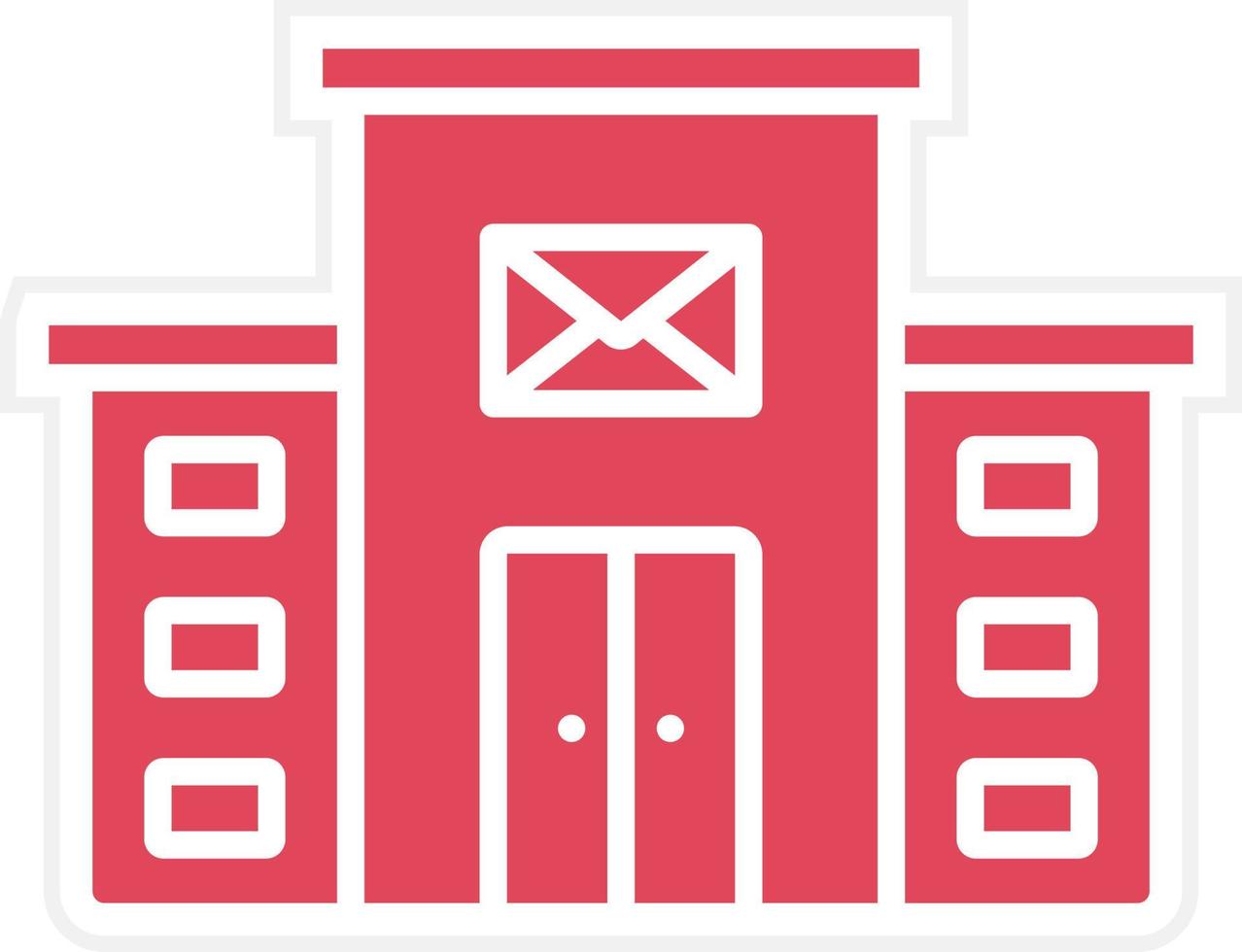 Post Office Building Icon Style vector