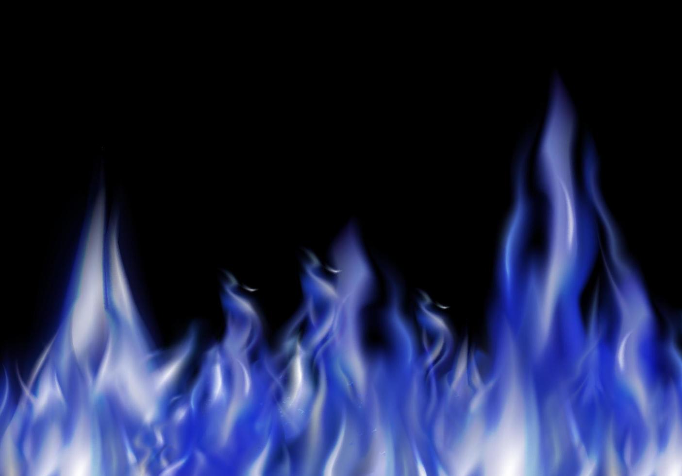 Translucent fire flames and sparks with horizontal repetition on transparent background. For used on dark illustrations. vector