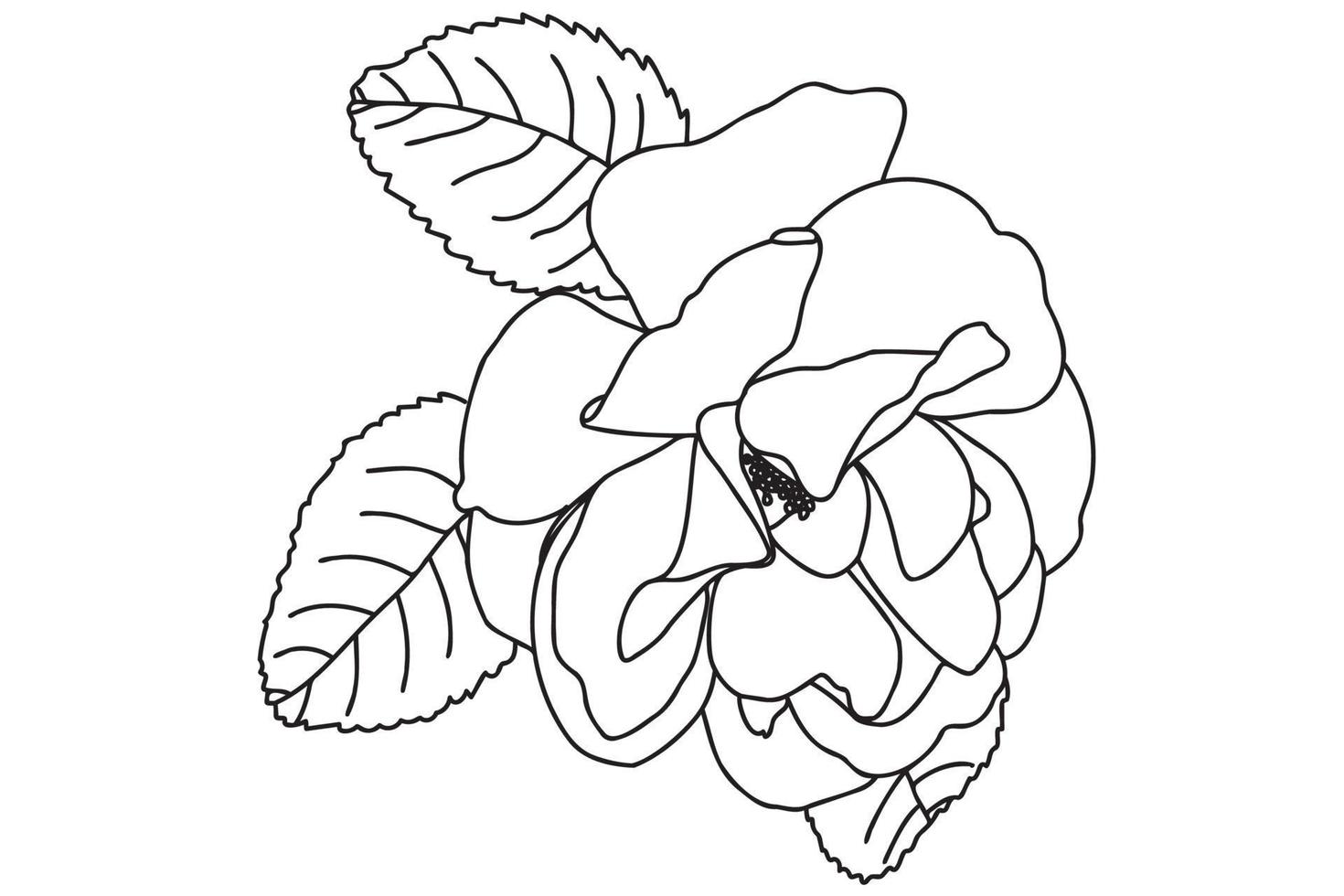 a single rose is drawn with a black outline, it is intended for tattoo, printing, cards, fabric printing, March 8, Valentine, label, logo and other occasions. vector