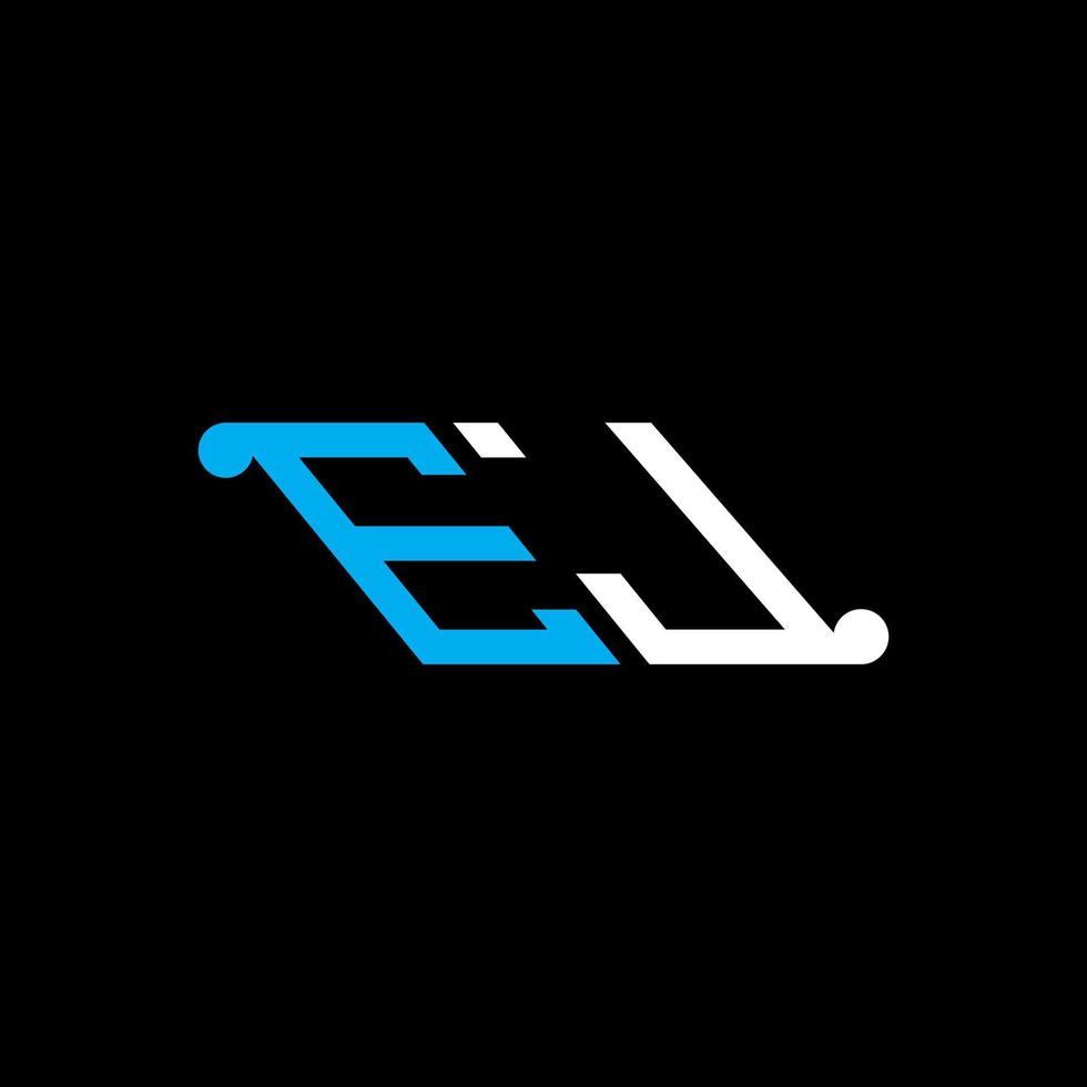 diseño creativo del logotipo de la letra ej con gráfico vectorial vector