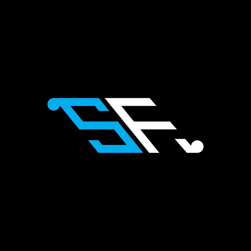 diseño creativo del logotipo de la letra sf con gráfico vectorial vector