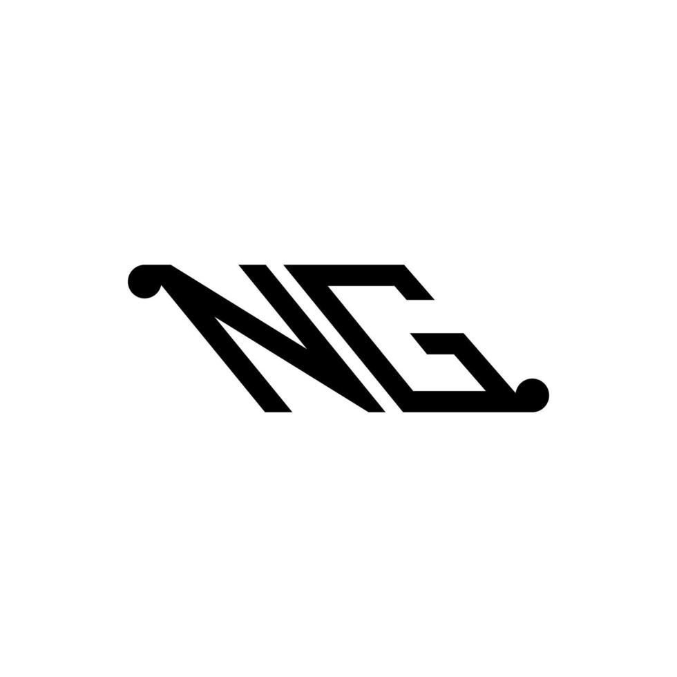 diseño creativo del logotipo de la letra ng con gráfico vectorial vector