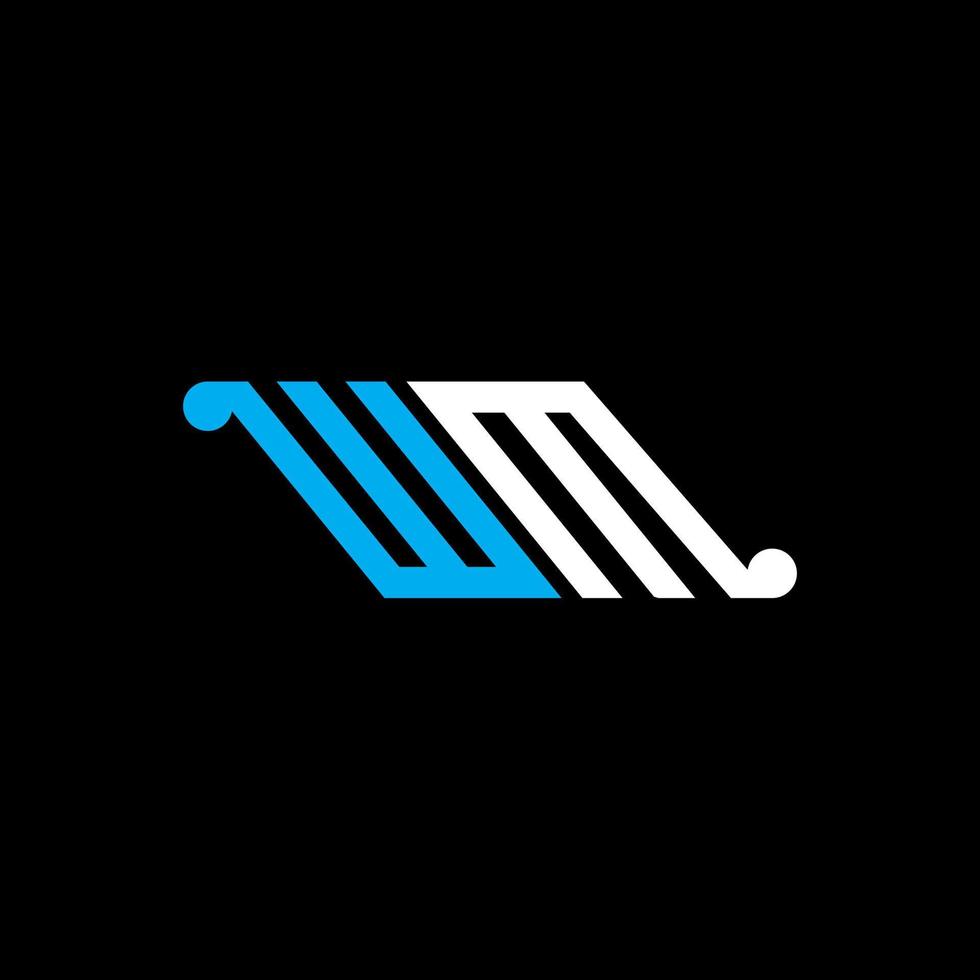 WM letter logo creative design with vector graphic