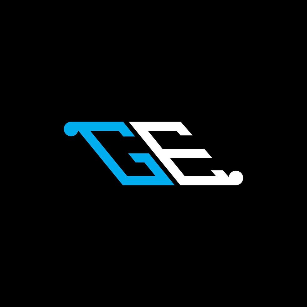 GE letter logo creative design with vector graphic